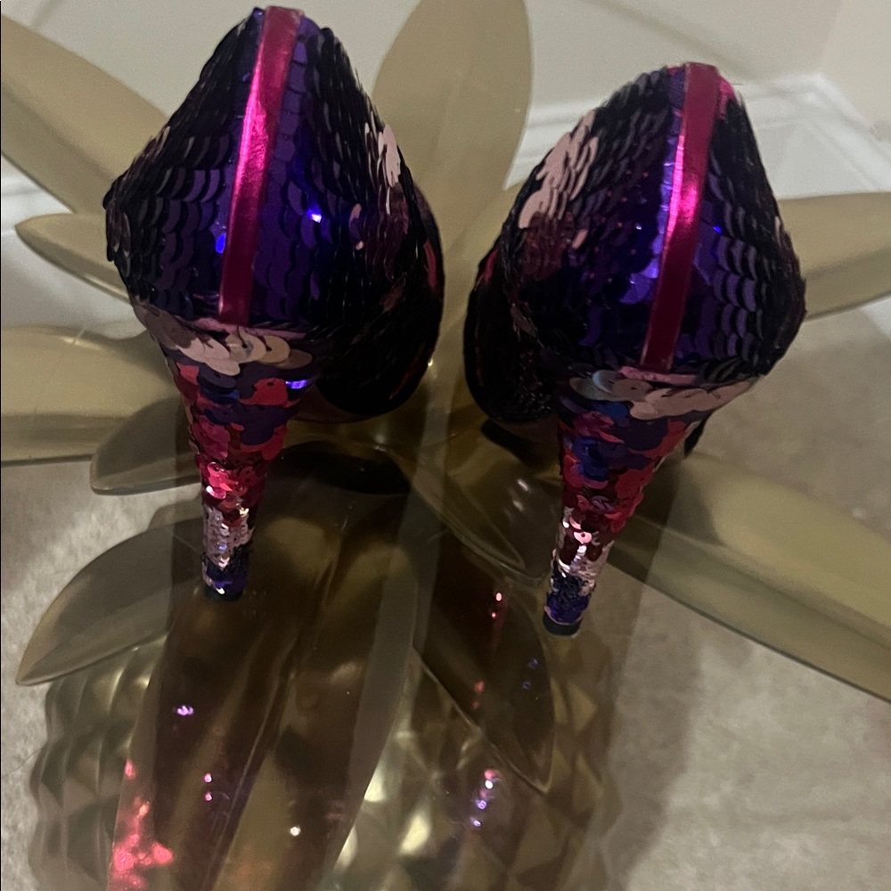 Miu Miu Sequin Pink and Purple Heels - Picture 9 of 9
